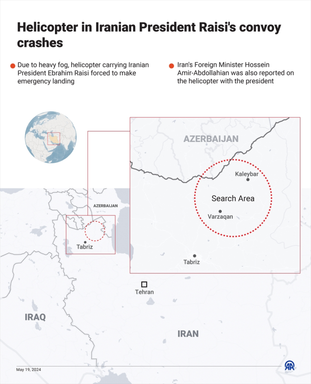 İran Cumhurbaşkanı İbrahim Reisi'nin helikopteri düştü