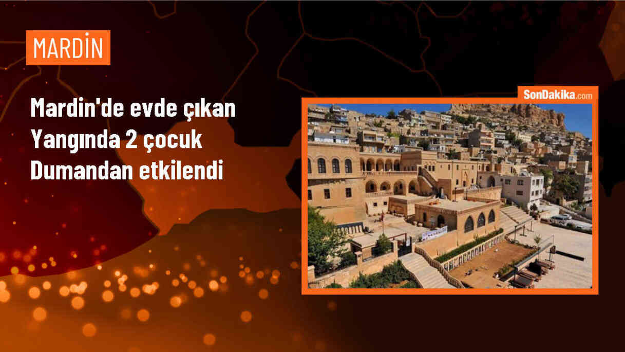 Mardin\'de çıkan yangında iki çocuk dumandan etkilendi