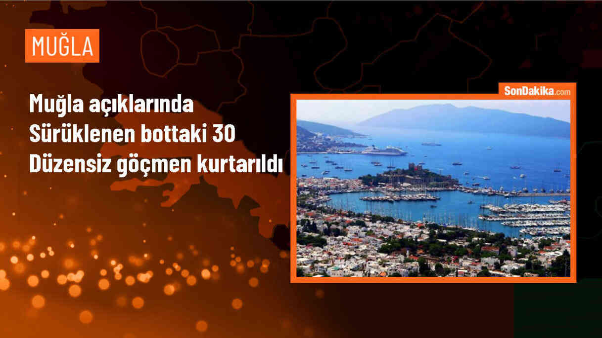 Muğla\'nın Datça ilçesi açıklarında 30 düzensiz göçmen kurtarıldı