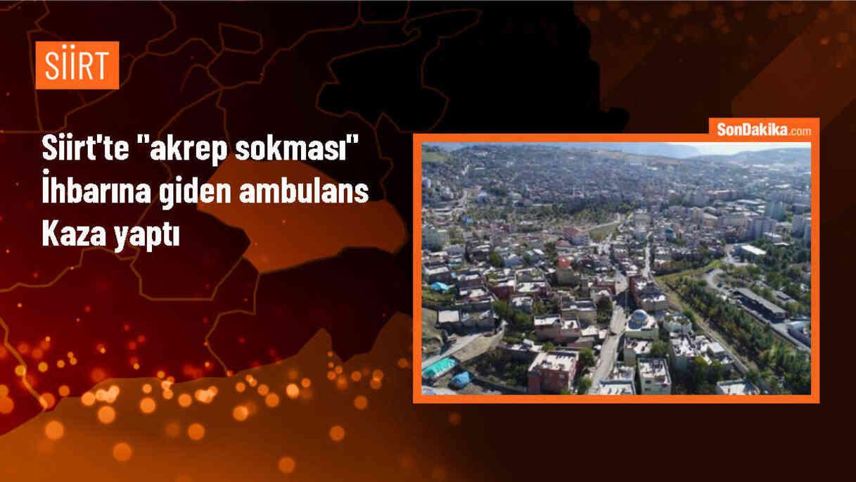 Siirt\'te ambulans şarampole devrildi