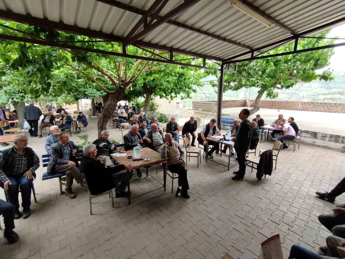 Aydın Sultanhisar\'da çiftçilere zararlı böcekler ve hastalıklar hakkında bilgilendirme toplantısı düzenlendi