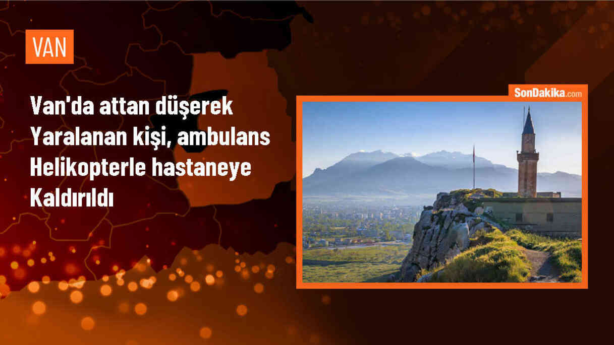 Van\'ın Çatak ilçesinde attan düşen kişi ambulans helikopterle hastaneye ulaştırıldı