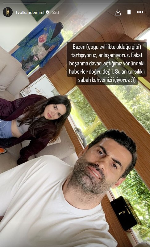 Volkan Demirel ve Zeynep Sever Demirel ile boşanacağı söylentisini yalanlandı