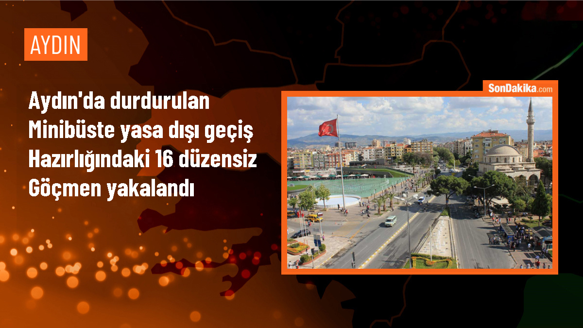 Aydın\'da 16 düzensiz göçmen yakalandı, 2 kişi gözaltına alındı