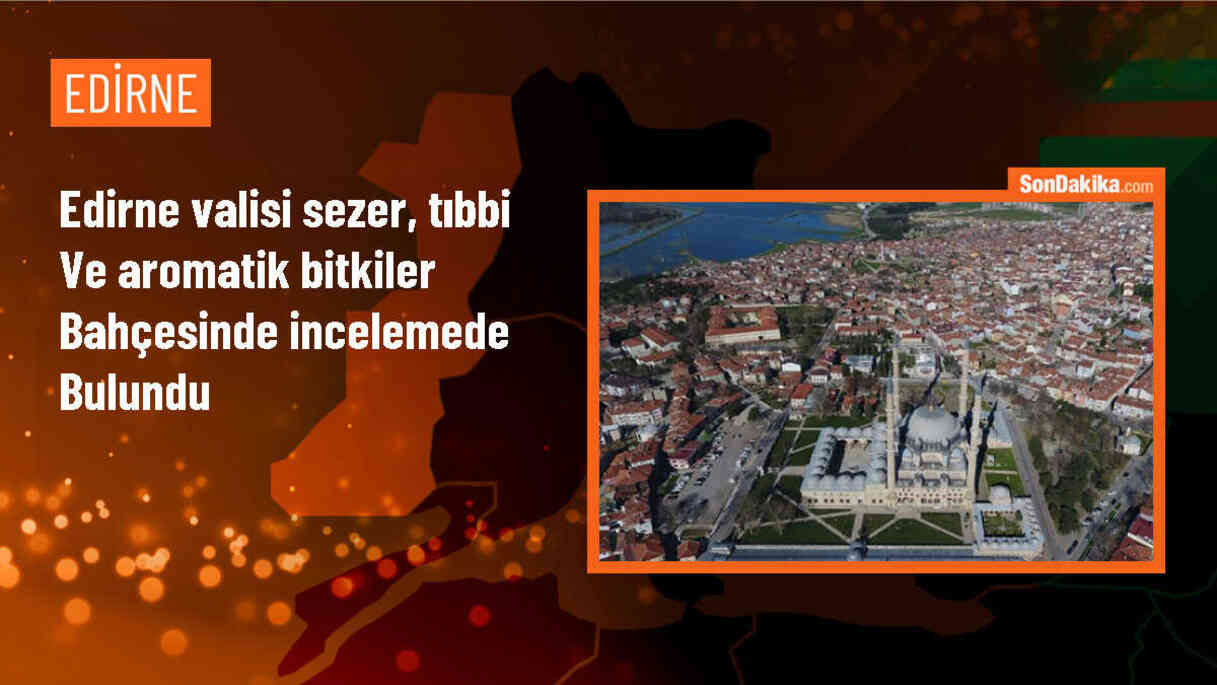 Edirne Valisi Yunus Sezer, Trakya Tarımsal Araştırma Enstitüsü\'nün Tıbbi Aromatik Bitkiler ve Boya Bitkileri Bahçesi\'ni ziyaret etti