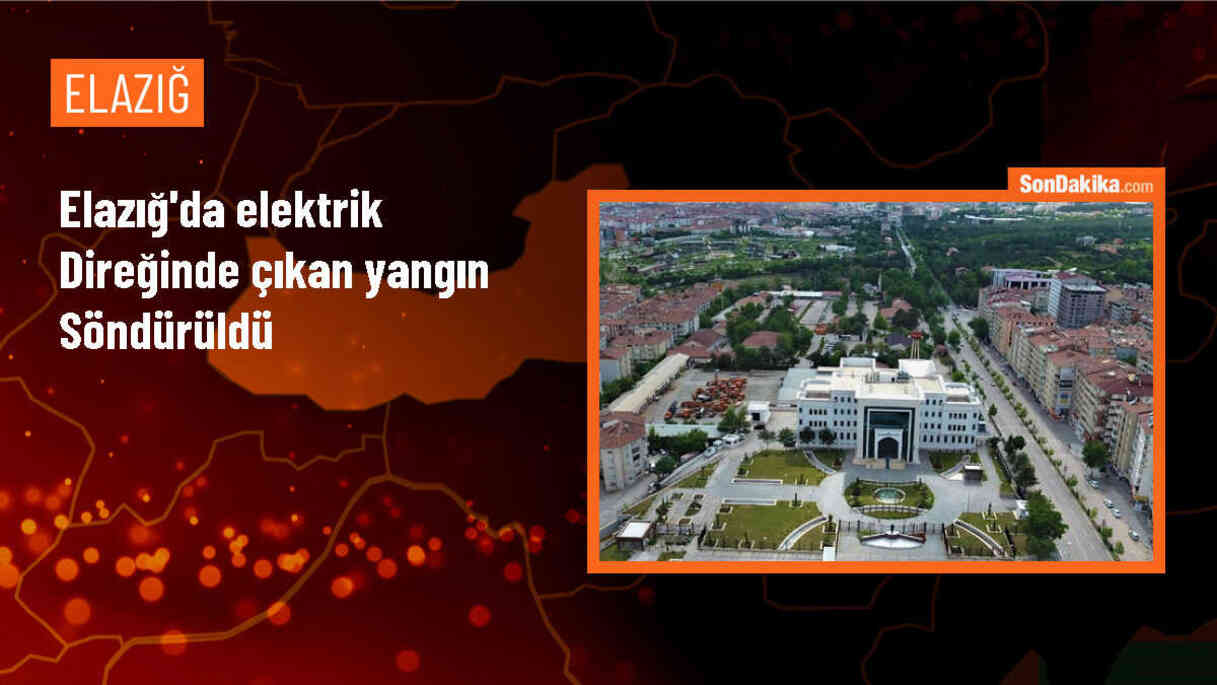 Elazığ\'da elektrik direğinde çıkan yangın söndürüldü