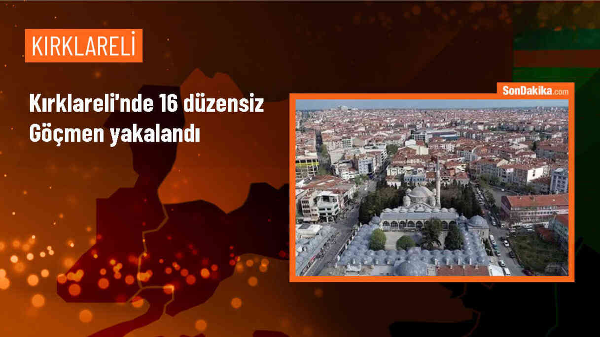 Kırklareli\'nde 16 düzensiz göçmen yakalandı