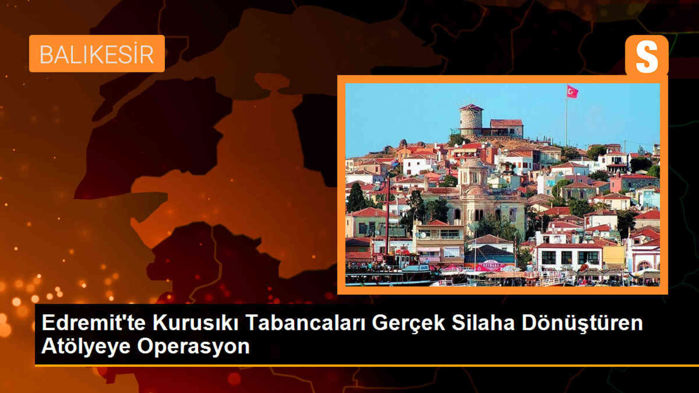 Edremit\'te kurusıkı tabancaları gerçek tabancalara dönüştüren atölyeye operasyon