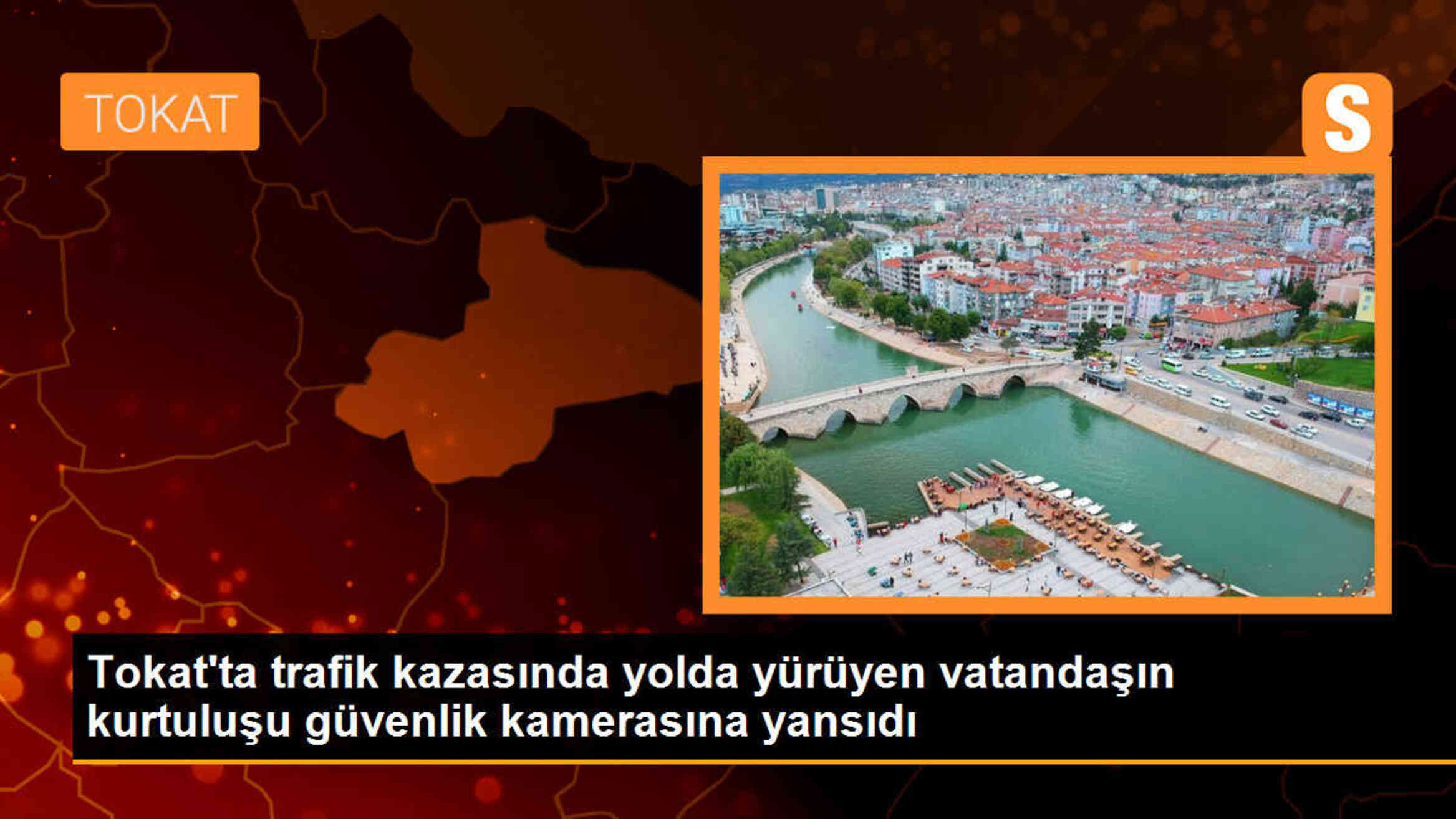 Tokat\'ta Trafik Kazasında Vatandaşın Son Anda Kurtuluşu