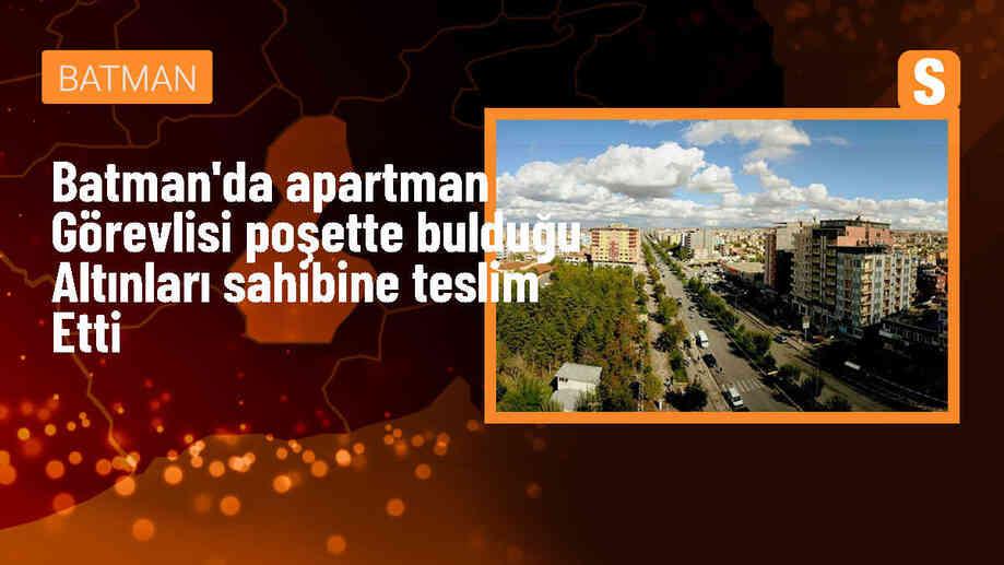 Batman\'da Apartman Görevlisi, Bulduğu Altın Bilezikleri Sahibine Ulaştırdı