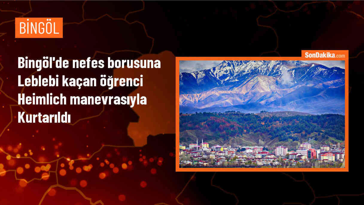 Bingöl\'de öğrenci nefes borusuna leblebi kaçtı, öğretmen Heimlich manevrasıyla kurtardı