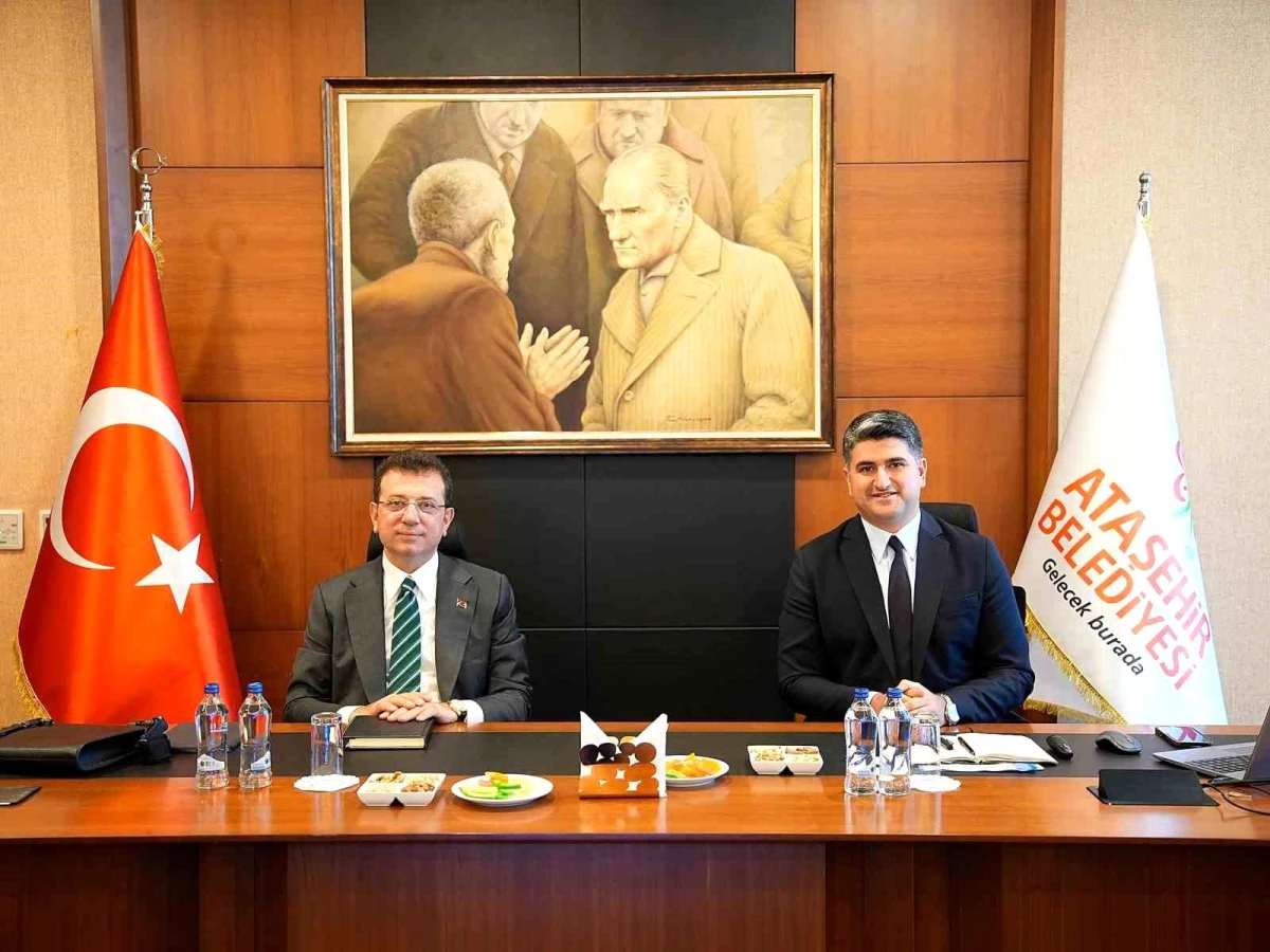 İmamoğlu, Ataşehir Belediye Başkanı Adıgüzel\'i ziyaret etti