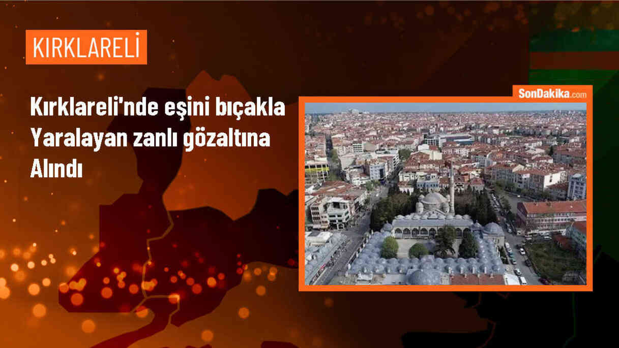 Kırklareli\'nde eşini bıçakla yaralayan şüpheli gözaltına alındı