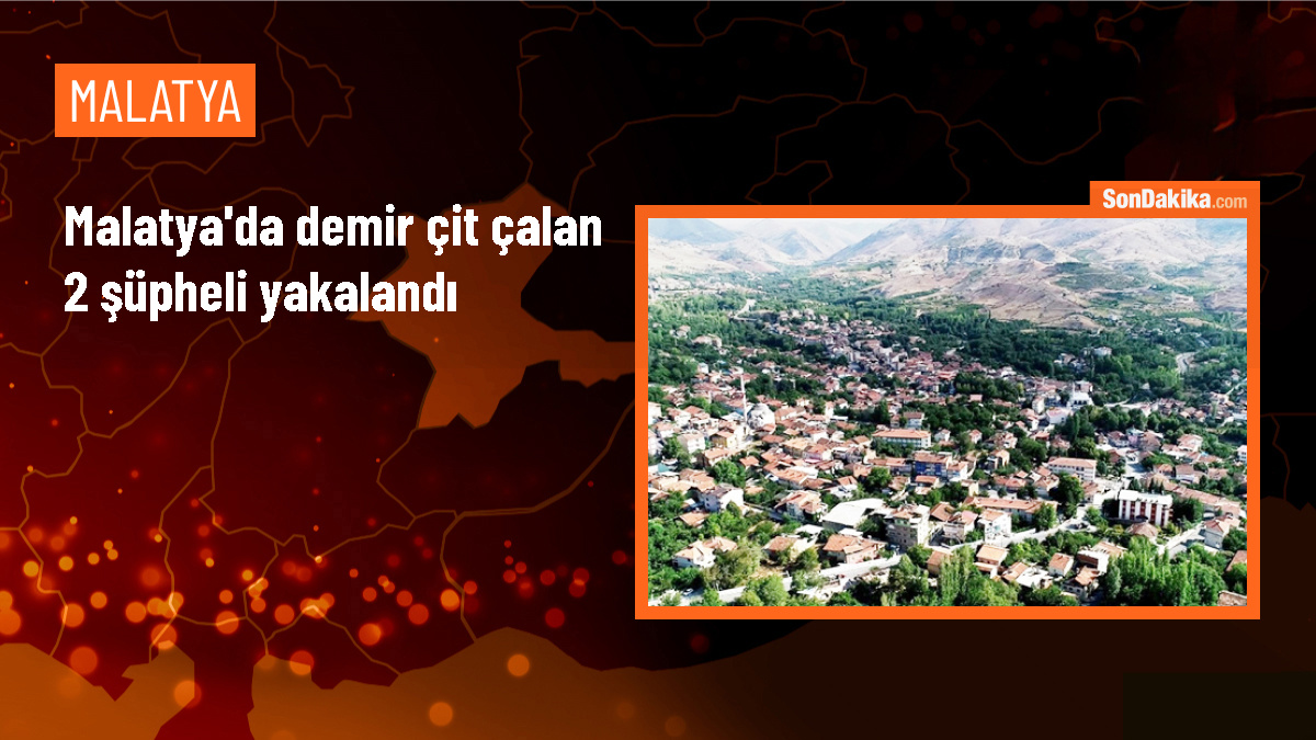 Malatya\'da Kamu Kurumundan Demir Çit Çalan 2 Şüpheli Yakalandı