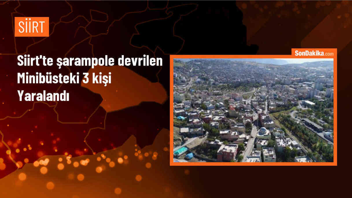 Siirt\'in Şirvan ilçesinde minibüs devrildi, 3 kişi yaralandı