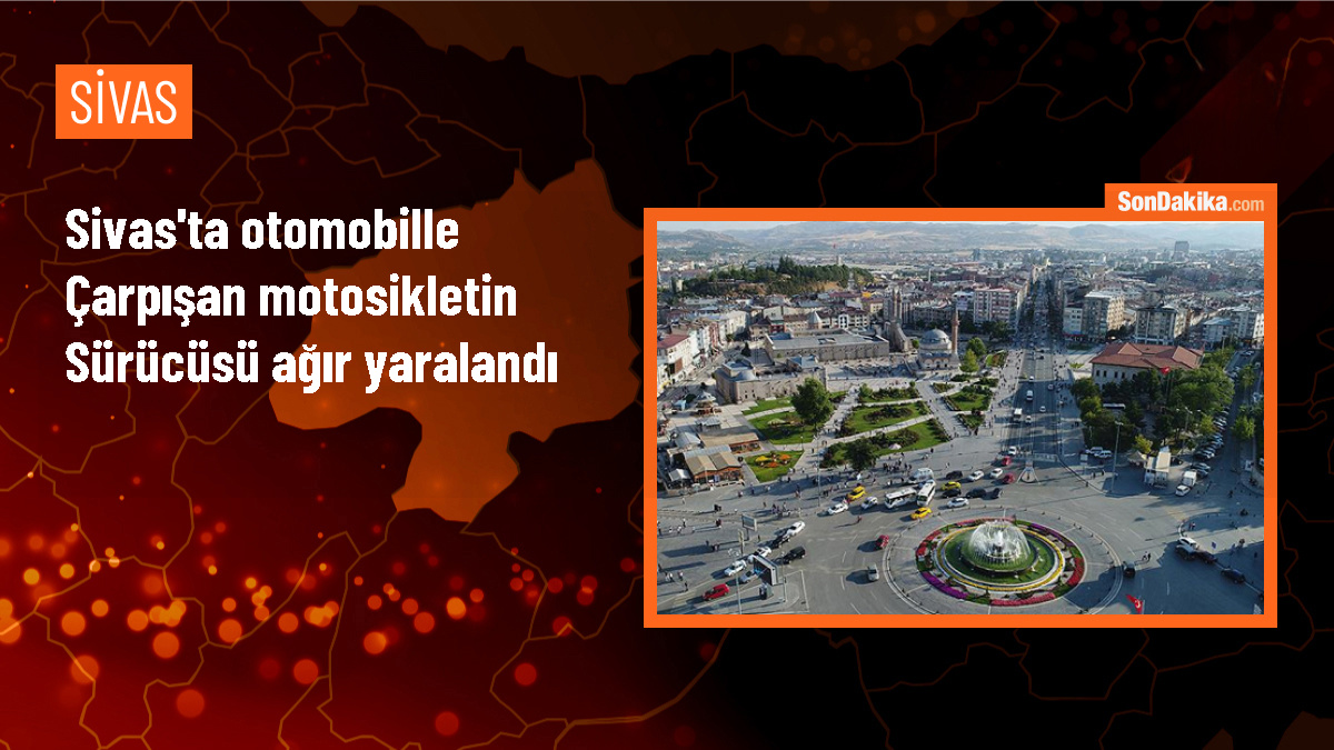 Sivas\'ta trafik kazasında yaralanan motosiklet sürücüsü tedavi altına alındı