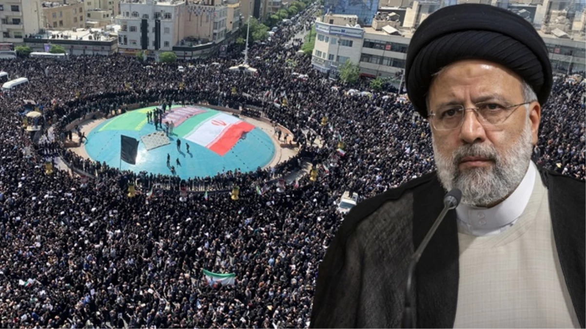 Tahran\'da mahşeri kalabalık Reisi\'yi uğurlamak için toplandı