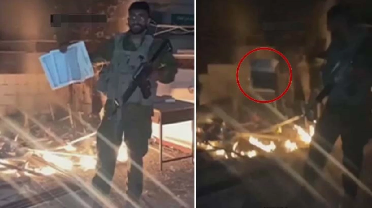 srail askeri, camide Kur'an- Kerim'i atee att