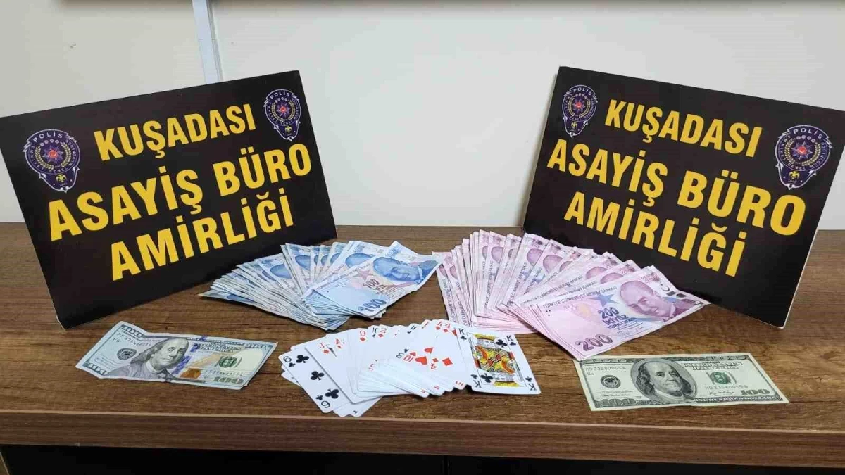 Kuşadası\'nda düzenlenen kumar operasyonunda 6 kişiye idari para cezası