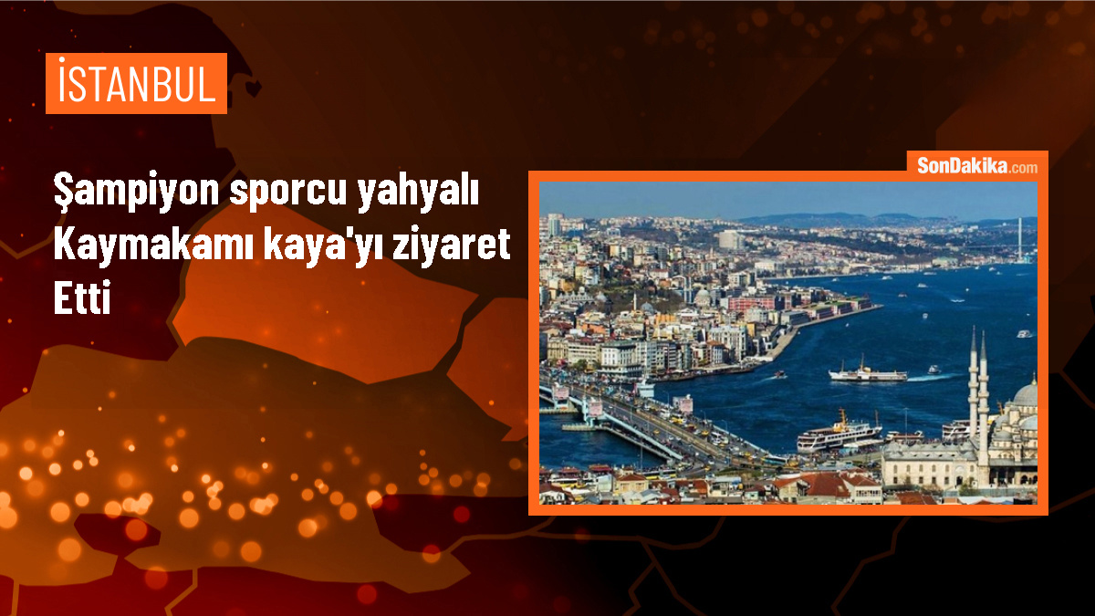 Turkish Open WAKO Dünya Kupası Şampiyonu Gülden Mercan Atille Yahyalı Kaymakamı\'na Ziyarette Bulundu