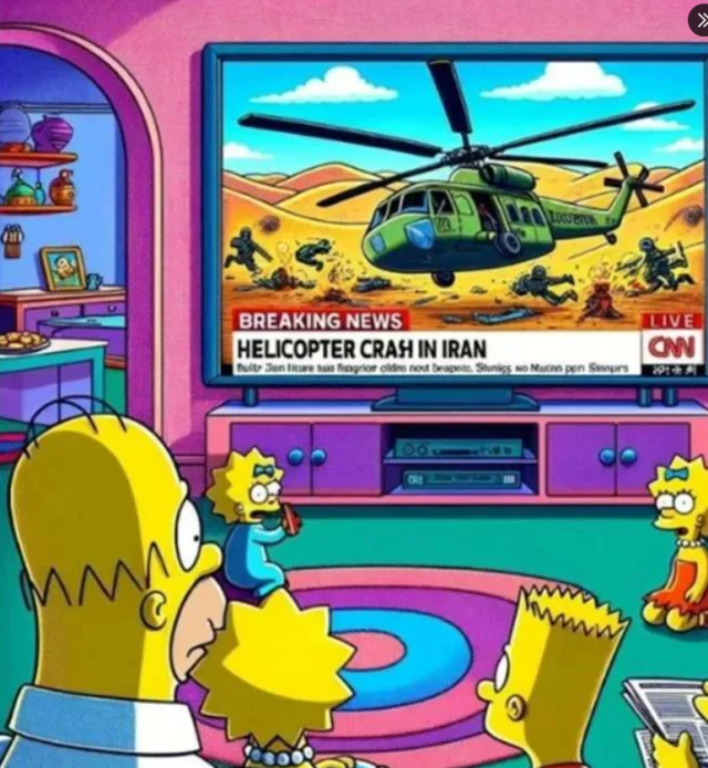 Simpsonlar, Reisi'nin öldüğü kazayı da mı bildi? İnternete düşen görsel büyük ses getirdi