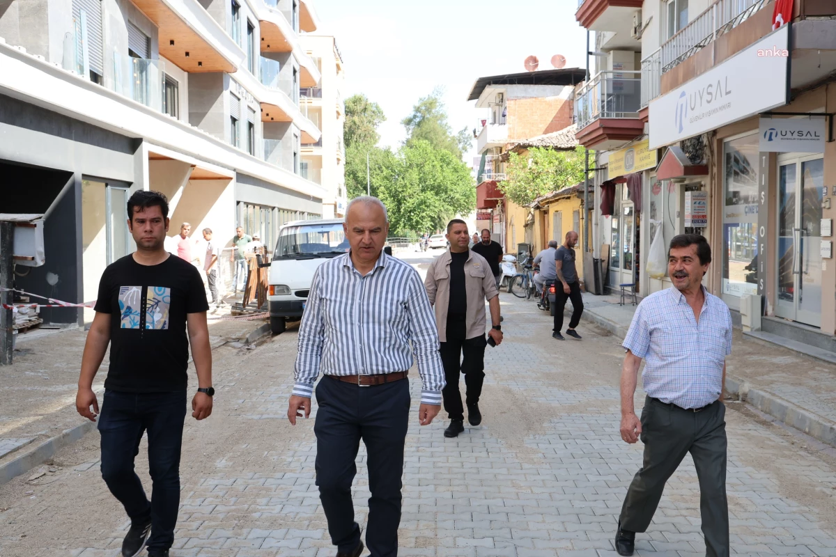 Çine Belediye Başkanı Mehmet Kıvrak Yol Çalışmalarını İnceledi