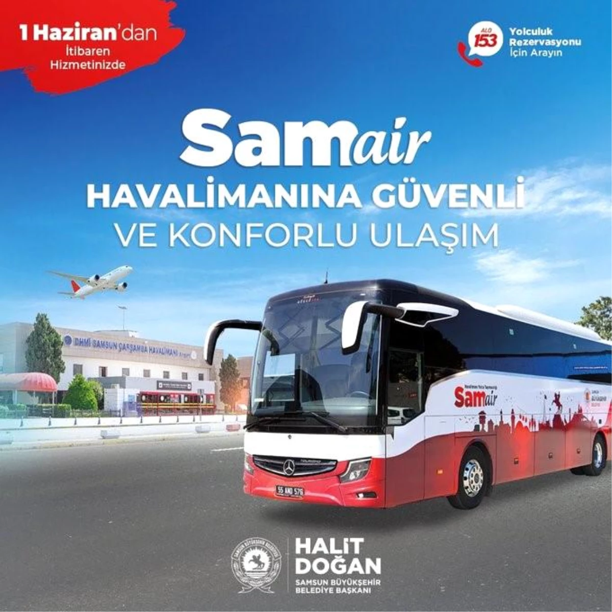Samsun Büyükşehir Belediyesi, SAMAIR ile Havalimanı Ulaşım Hizmetini Kendi Verecek