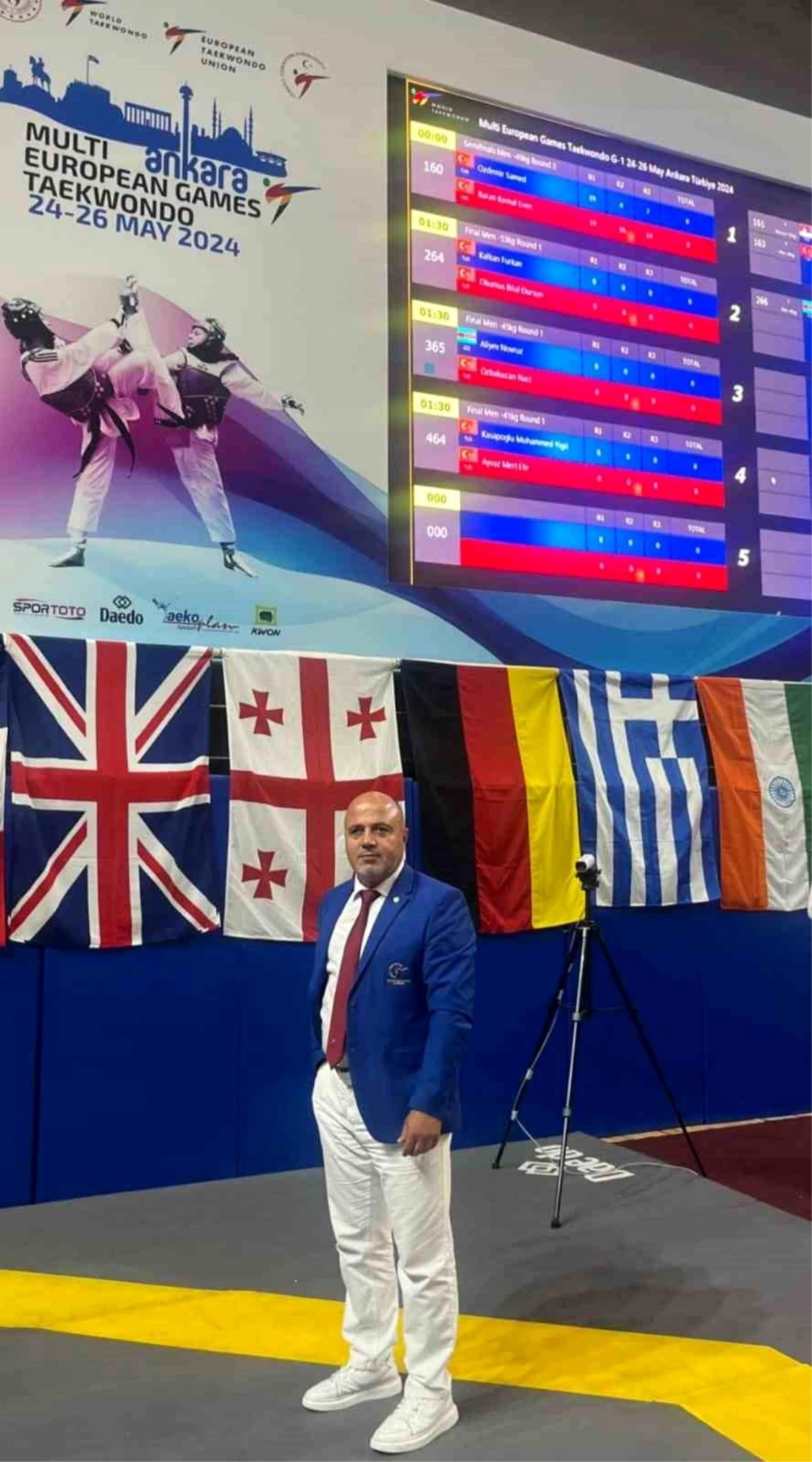 Uluslararası 1. Sınıf Tekvando Hakemi Ramazan Bedir, Avrupa Çoklu Tekvando Oyunları\'nda Türkiye\'yi temsil etti