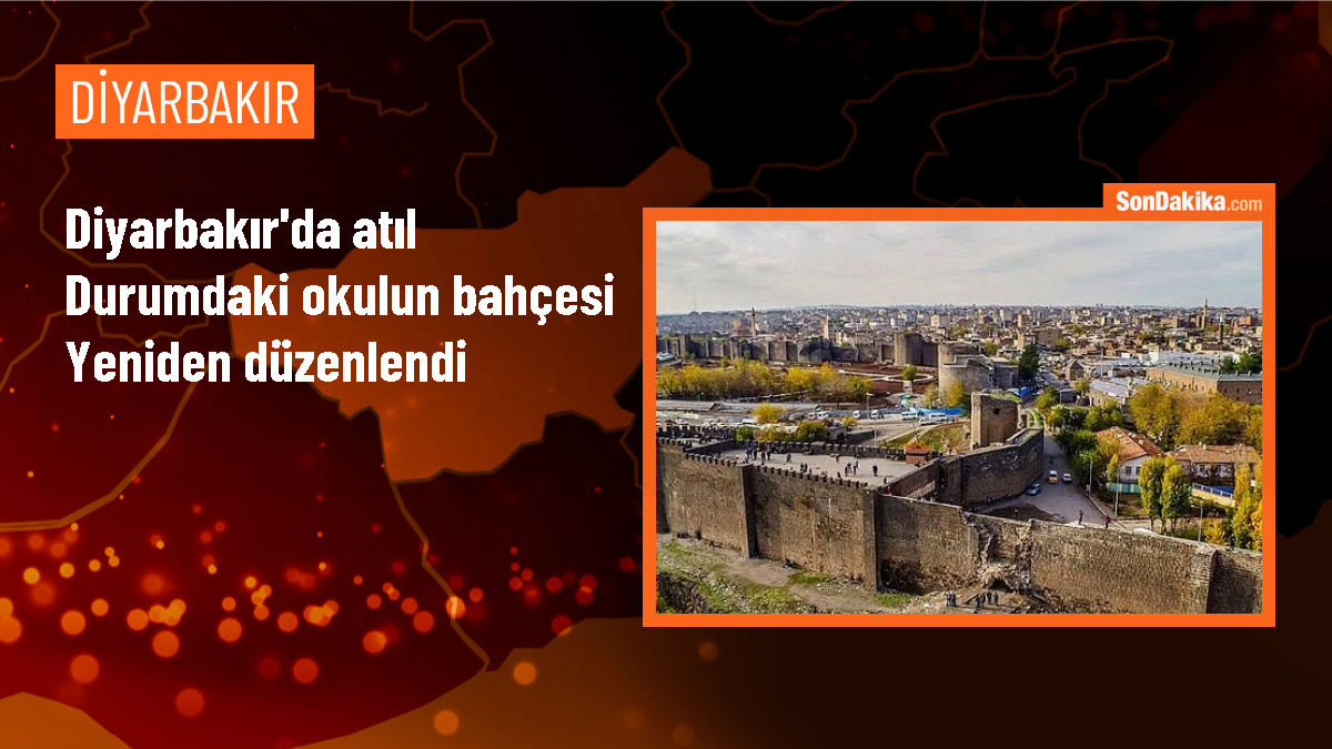 Diyarbakır\'da Şehit Gökhan Demir İlkokulu\'nun bahçesi yeniden düzenlendi
