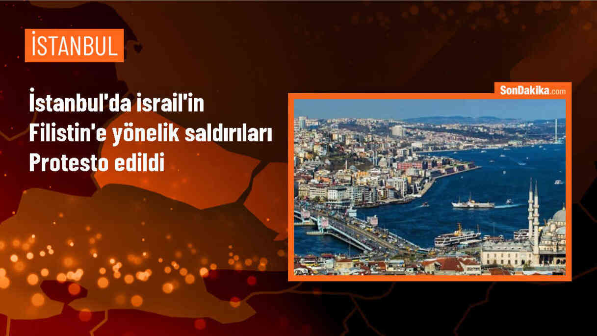 Fatih\'te İsrail\'in Filistin kampına saldırısını protesto eden gösteri düzenlendi