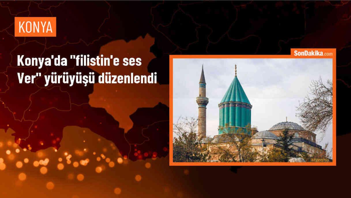 Konya\'da Filistin\'e Destek Yürüyüşü Düzenlendi