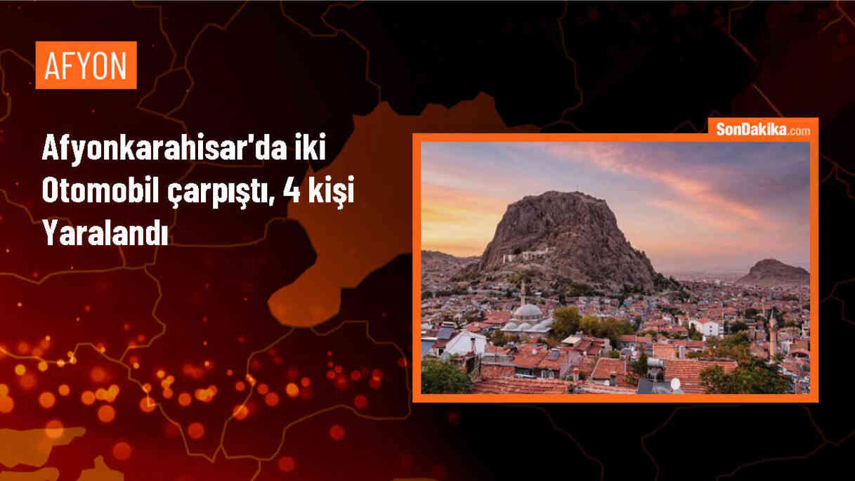 Afyonkarahisar\'da iki otomobilin çarpışması sonucu 4 kişi yaralandı