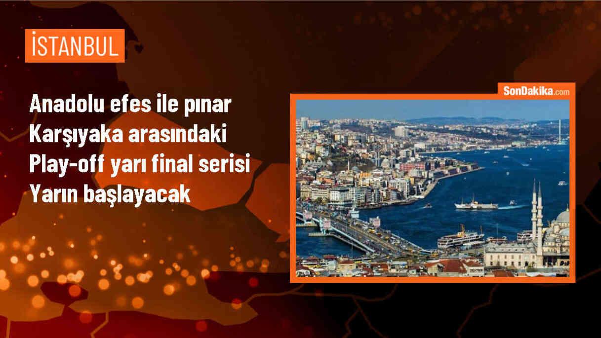 Anadolu Efes ve Pınar Karşıyaka arasındaki play-off yarı final serisi yarın başlıyor