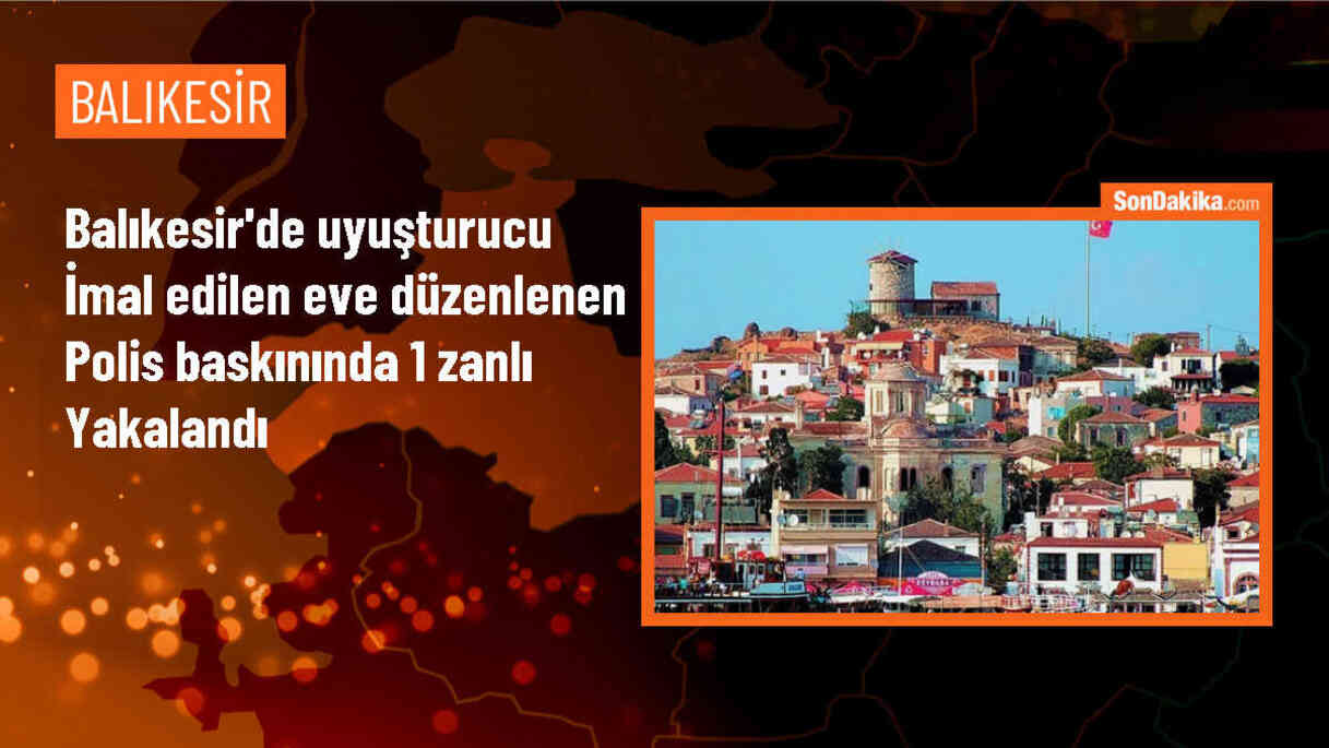 Ayvalık\'ta uyuşturucu imalathanesine operasyon: 1 gözaltı