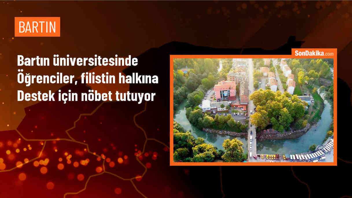 Bartın Üniversitesi Öğrencileri Filistin\'e Destek İçin Nöbet Tutuyor