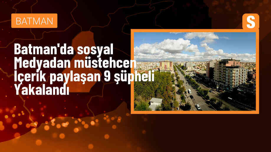 Batman\'da sosyal medyadan müstehcen içerik paylaşan 9 zanlı gözaltına alındı