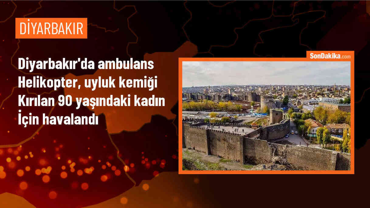 90 yaşındaki kadın ambulans helikopterle hastaneye ulaştırıldı