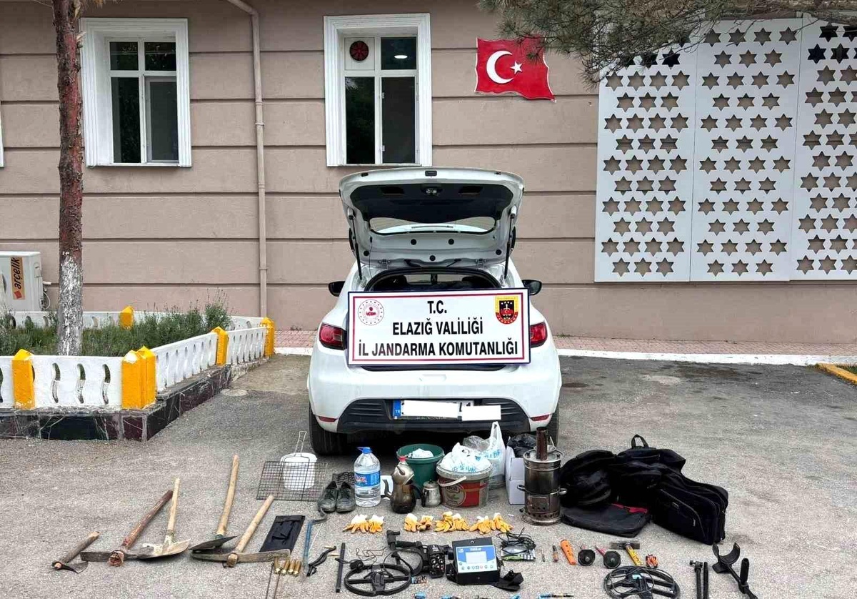 Elazığ\'da sit alanda izinsiz kazı yapan 5 kişi suçüstü yakalandı