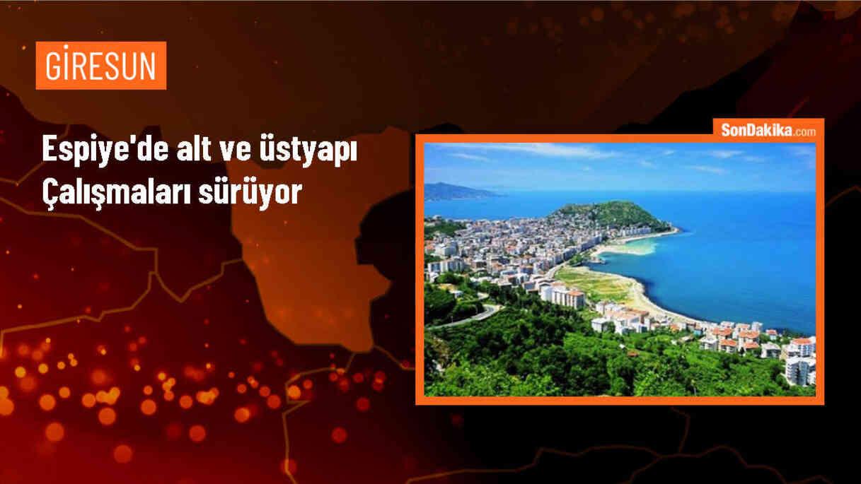 Giresun\'un Espiye ilçesinde alt ve üstyapı çalışmaları devam ediyor