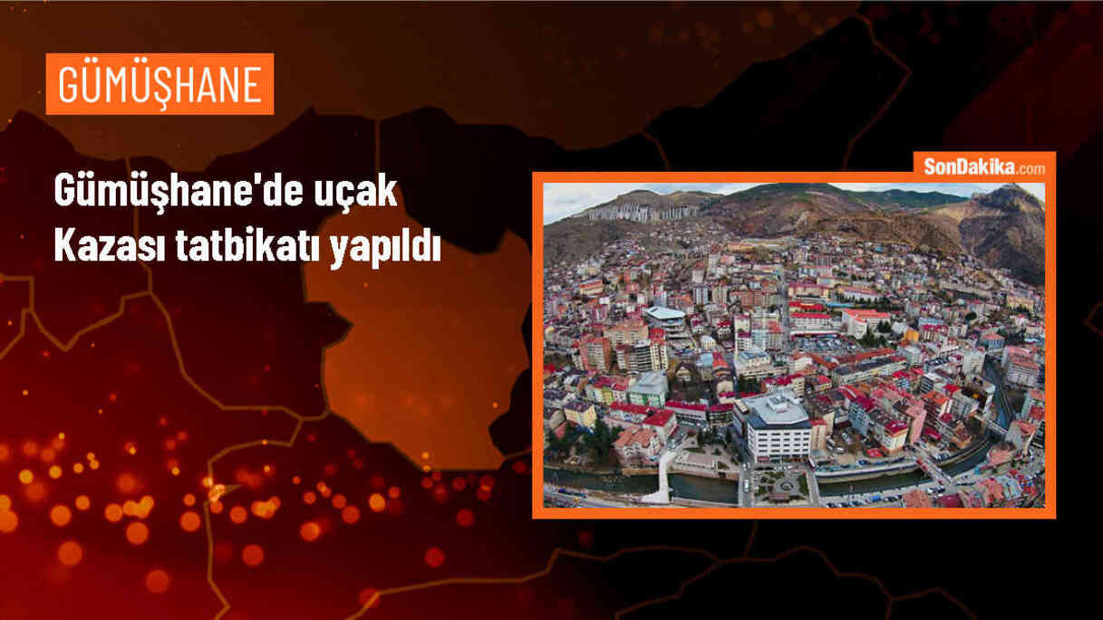 Gümüşhane\'de Uçak Kazası Tatbikatı Gerçekleştirildi