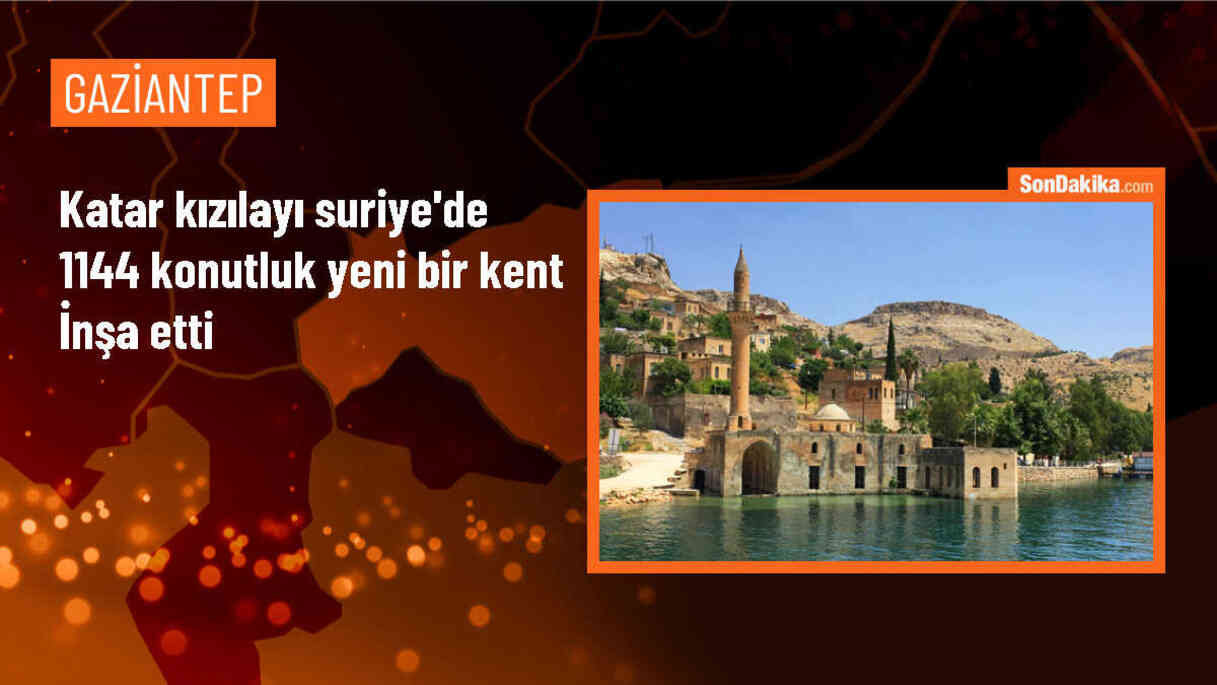 Katar Kızılayı, Suriye\'nin kuzeyindeki Bab ilçesinde 1144 konutluk kentin açılışını yaptı
