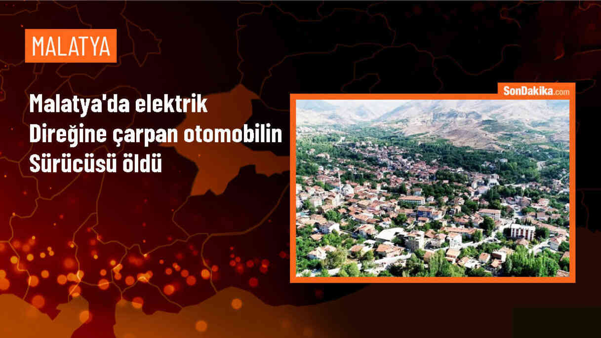 Malatya\'da elektrik direğine çarpan otomobilin sürücüsü hayatını kaybetti