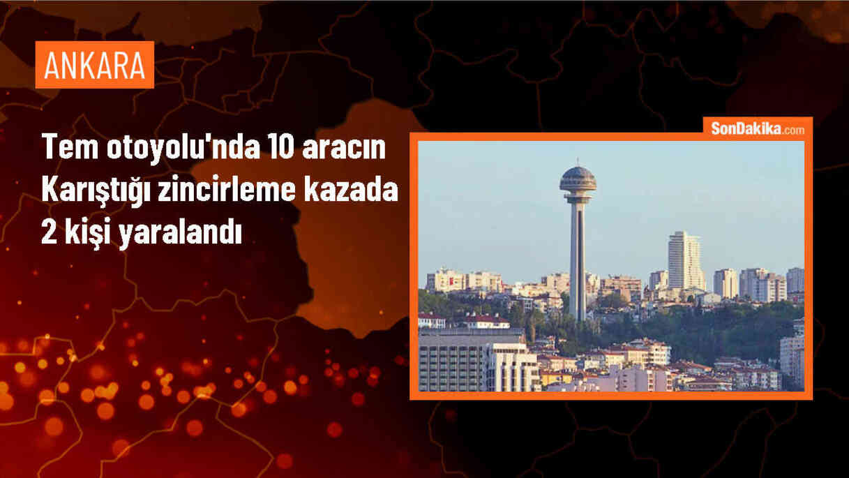 İstanbul TEM Otoyolu\'nda 10 araç karıştı, 2 kişi yaralandı