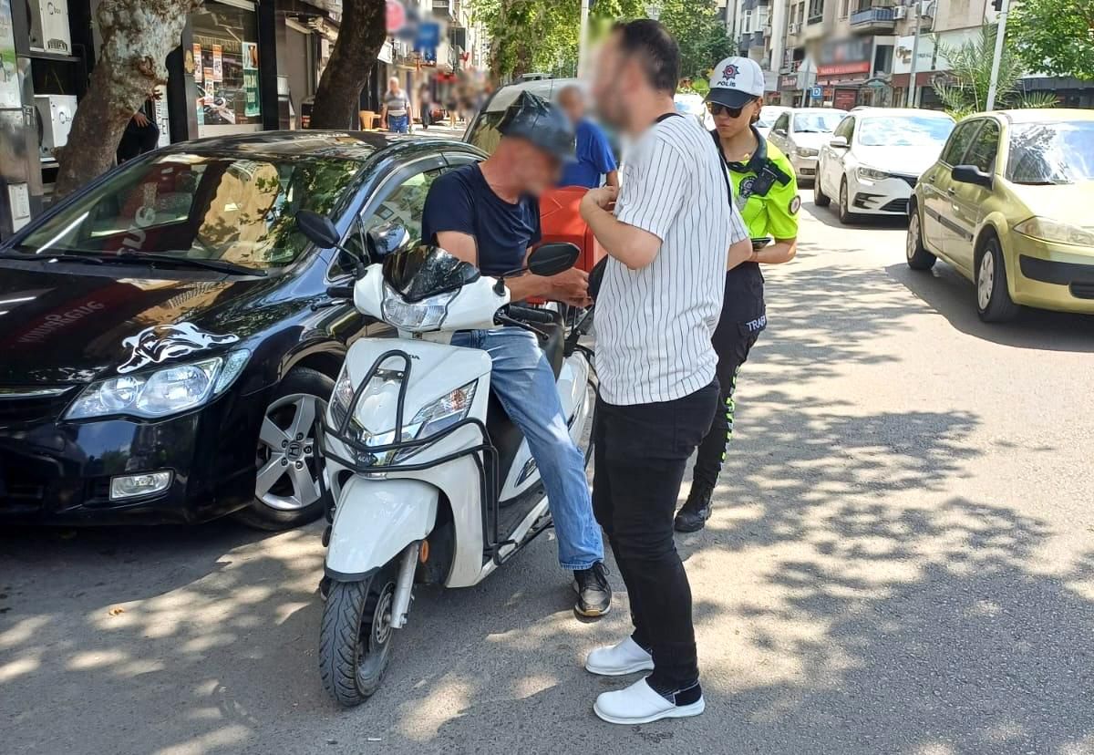 Manisa\'da Elektrikli Bisiklet ve Skuter Denetiminde 10 Araç Trafikten Men Edildi