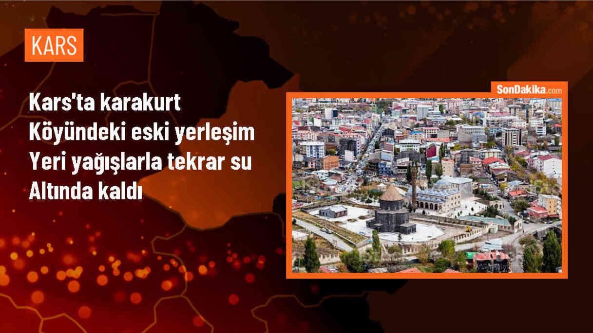 Karakurt HES Barajı\'nda eski yerleşim yeri tekrar su altında kaldı