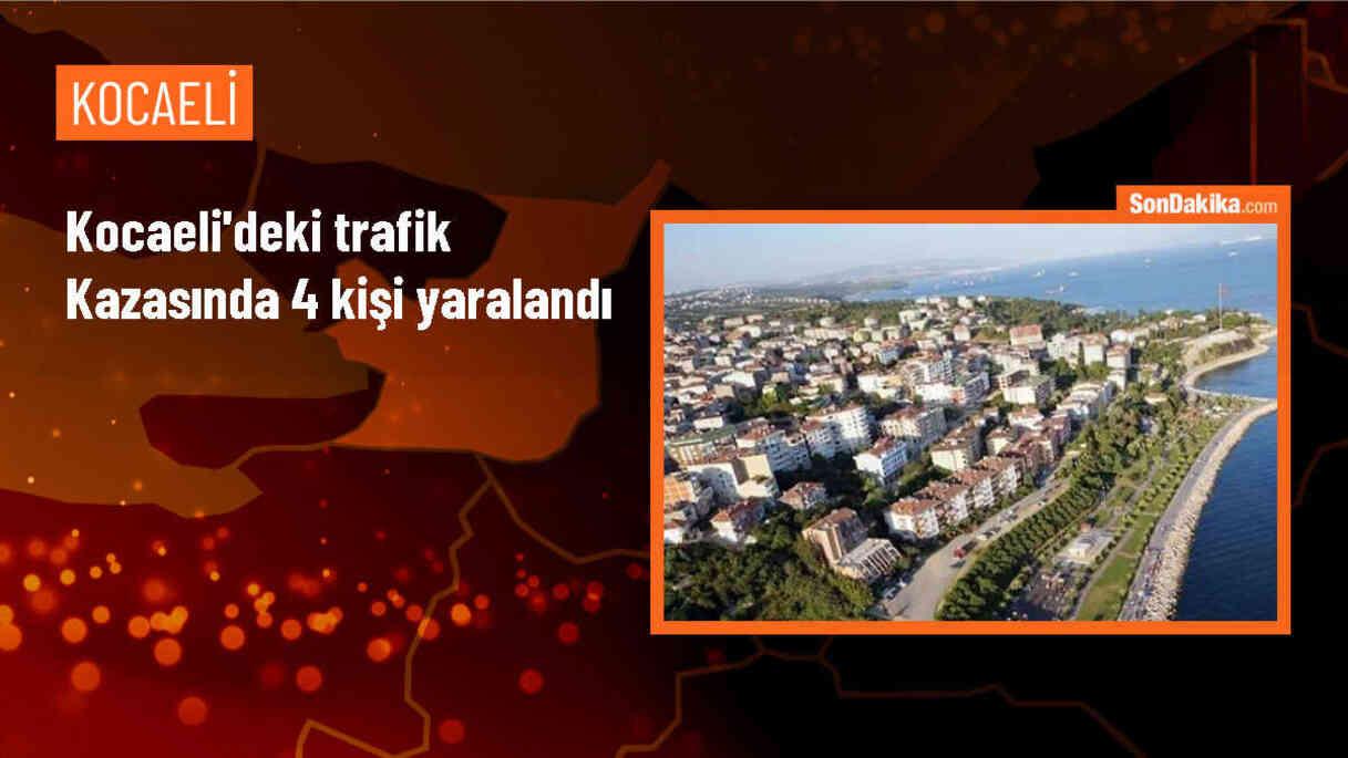 Kocaeli\'de Taksiyle Otomobil Çarpıştı: 4 Yaralı