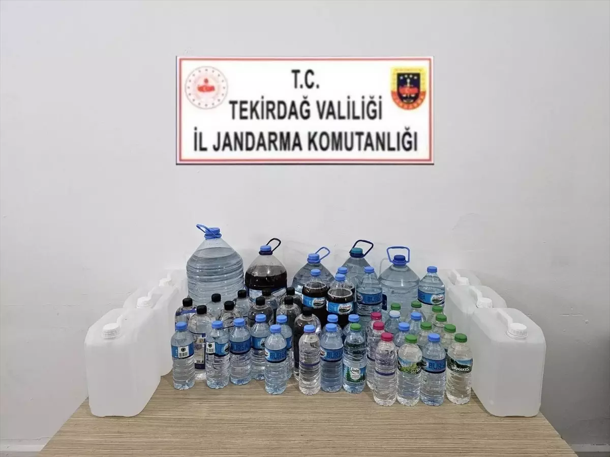 Tekirdağ Saray\'da 90 litre sahte içki ele geçirildi