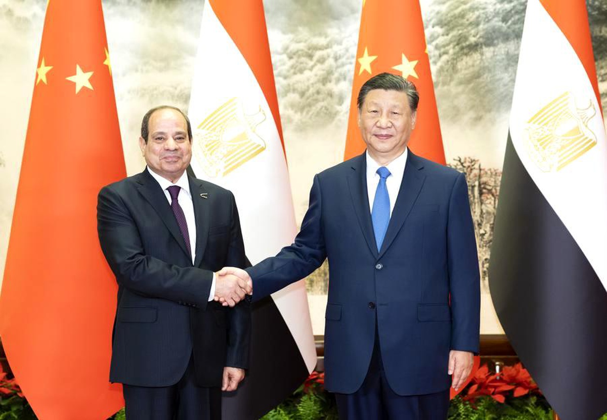 Çin Cumhurbaşkanı Xi Jinping, Mısır Cumhurbaşkanı Abdulfettah es-Sisi ile görüştü