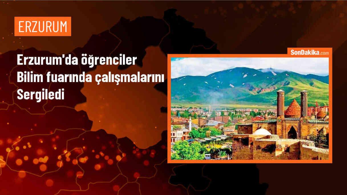 Erzurum\'daki Şükrüpaşa Ortaokulu Öğrencileri Bilim Fuarında Çalışmalarını Sergiledi