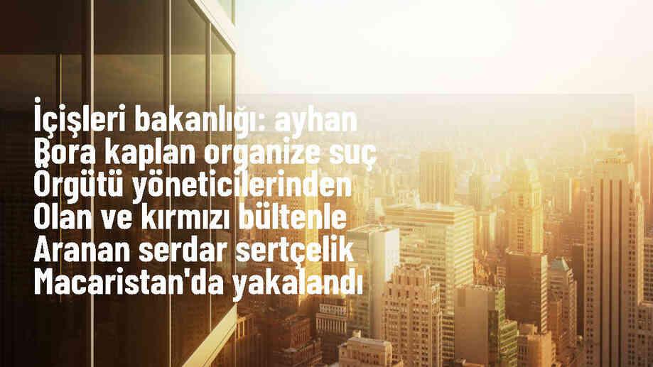 İçişleri Bakanlığı: Serdar Sertçelik Macaristan\'da yakalandı